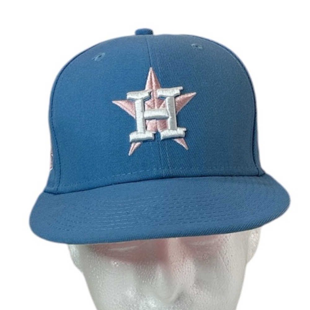 New Era 59Fifty MLB Houston Astros 45th Anniversary Blue/Pink Fitted Hat Size 7